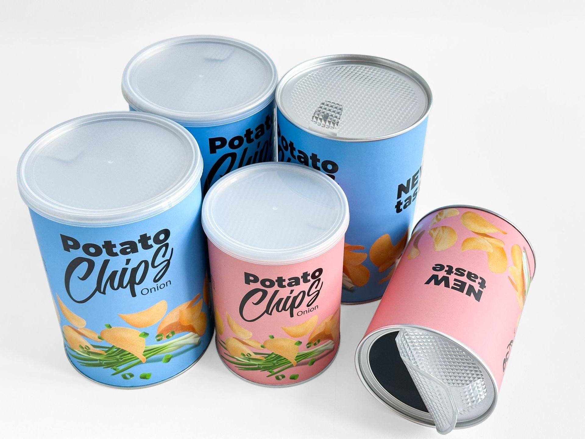 Eco Friendly Custom Potato Chip Food Paper Tube Packaging With Express Shipment And Customizable Design