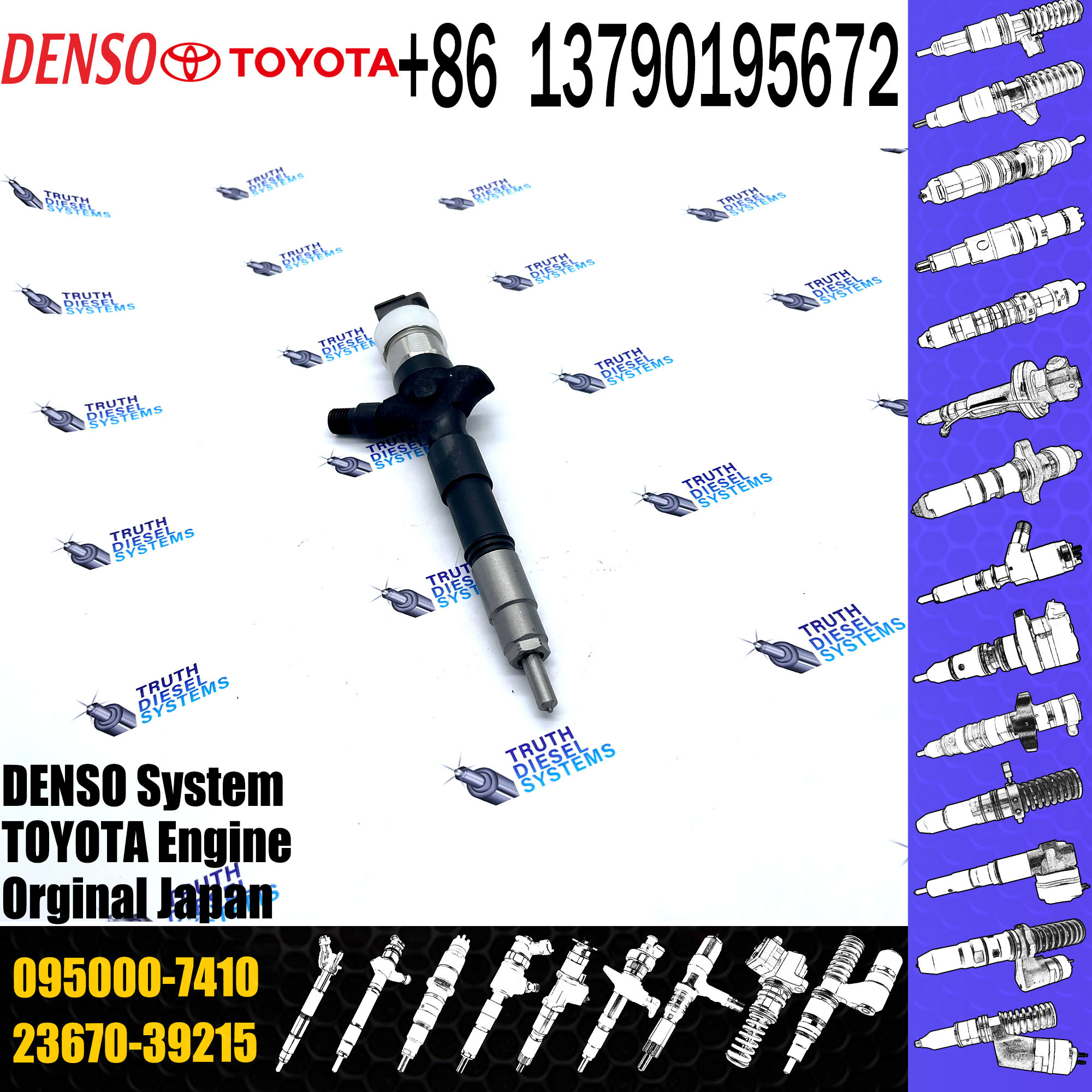 095000-7780 095000-6760 095000-7030 095000-7410 With injector nozzles 155P880 Diesel common rail fuel injector