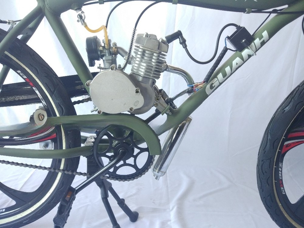 80CC Gas Bike Motorized Bicycle Chopper Fork 40-60km/h Max. Speed 2-Stroke or 4-Stroke