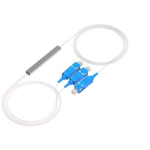 China length 1.5m 900um cable 2 Way Fiber Splitter Mini Steel Tube Plc Splitter wholesale