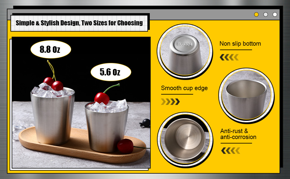 12 Pcs 2.4 Ounce 70ml Stainless Steel Shot Drinking Cups For Drinking Beer And Wine