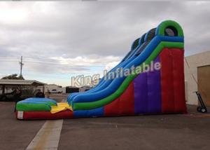 China Commercial Grade Giant 24 Feet Dual Lane Inflatable Water Slide Sport Games wholesale