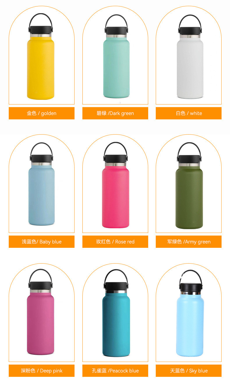 21oz Double Stainless Steel Fitness Water Bottle Handle Customizable Logo Outdoor Student Kettle Direct Drinking Applicability