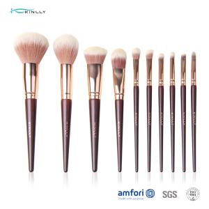 China Synthetic Hair 12pcs Wooden Handle Makeup Brushes wholesale