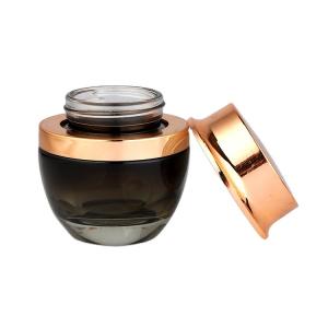 China Cosmetic Cream 20g 120ml Glass Cosmetic Jar With Different Colors wholesale