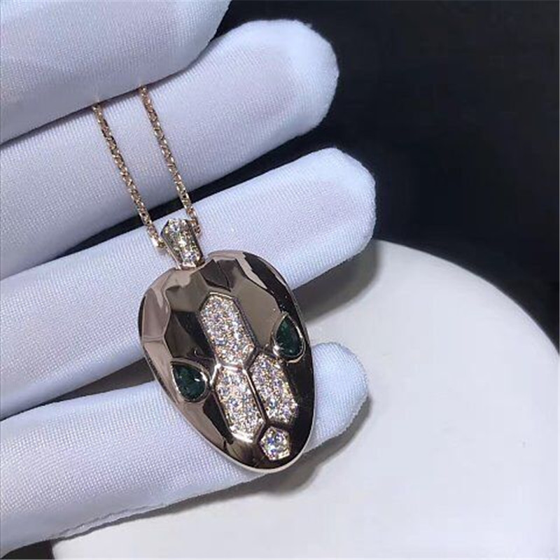 Factory jewels B Serpenti series necklace 18k gold white gold yellow gold rose gold diamond necklace
