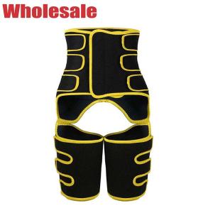 China Yellow Velcro Waist Thigh Trimmer 3 Belt Thigh And Butt Trimmer wholesale