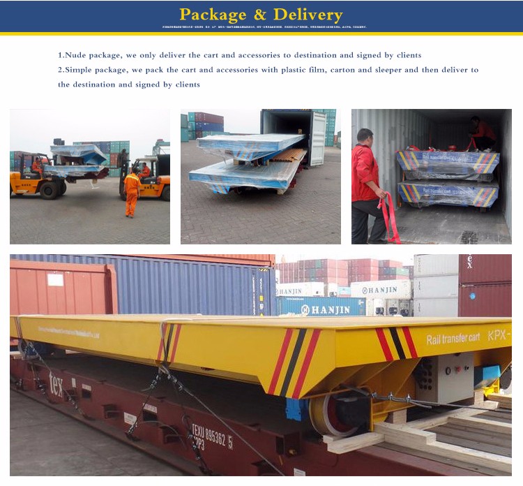 heavy duty electric transfer bogie cart with 20t load capacity 