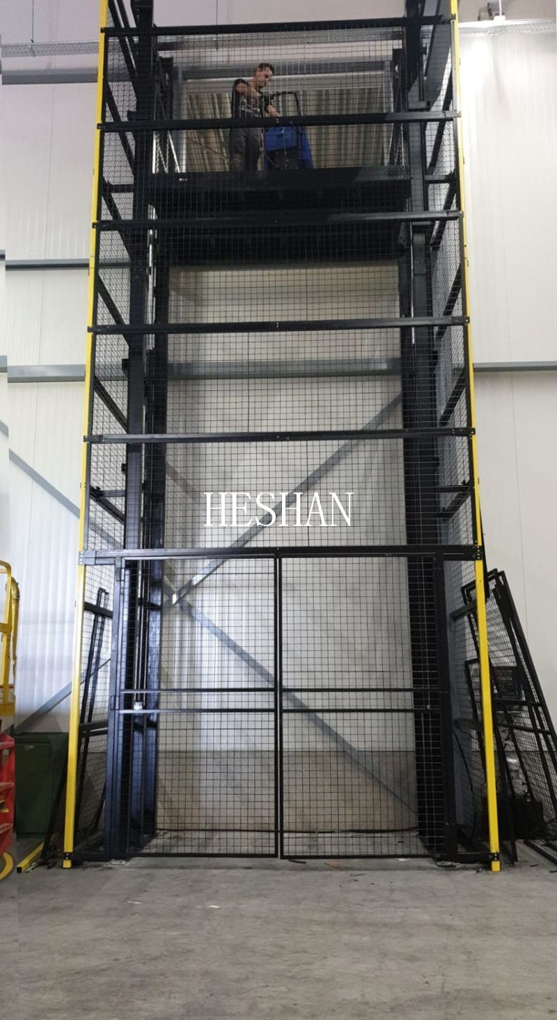 Basement Hydraulic Cargo Lift Elevator Warehouse Goods Lift Wall Mounted