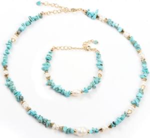 China KC Jewelry Turquoise Pearl Bracelet Baroque Luxury Court Style wholesale