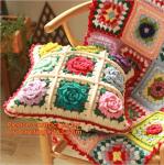Handmade Paisley Crochet pillow cushion cover Decorative Cushion Wedding Gift