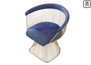 China Warren Platner Stainless Steel Chairs Replica Classic With Fabric &amp; Leather Cushion wholesale