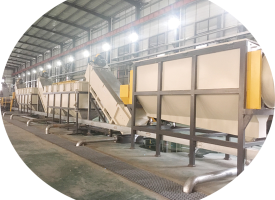 120kw 50hz Plastic Recycling Washing Line , 1500kg/H PET Washing Line