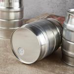 Polished Round Metal Coffee Tin , Pure Tinplate Empty Coffee Cans