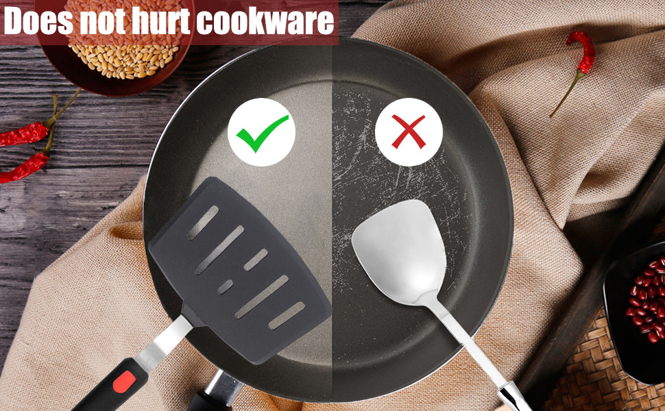 5-Pack BPA Free Silicone Spatulas Turner Set For Nonstick Cookware Flexible Kitchen Utensils Cooking Spatula Set For Egg