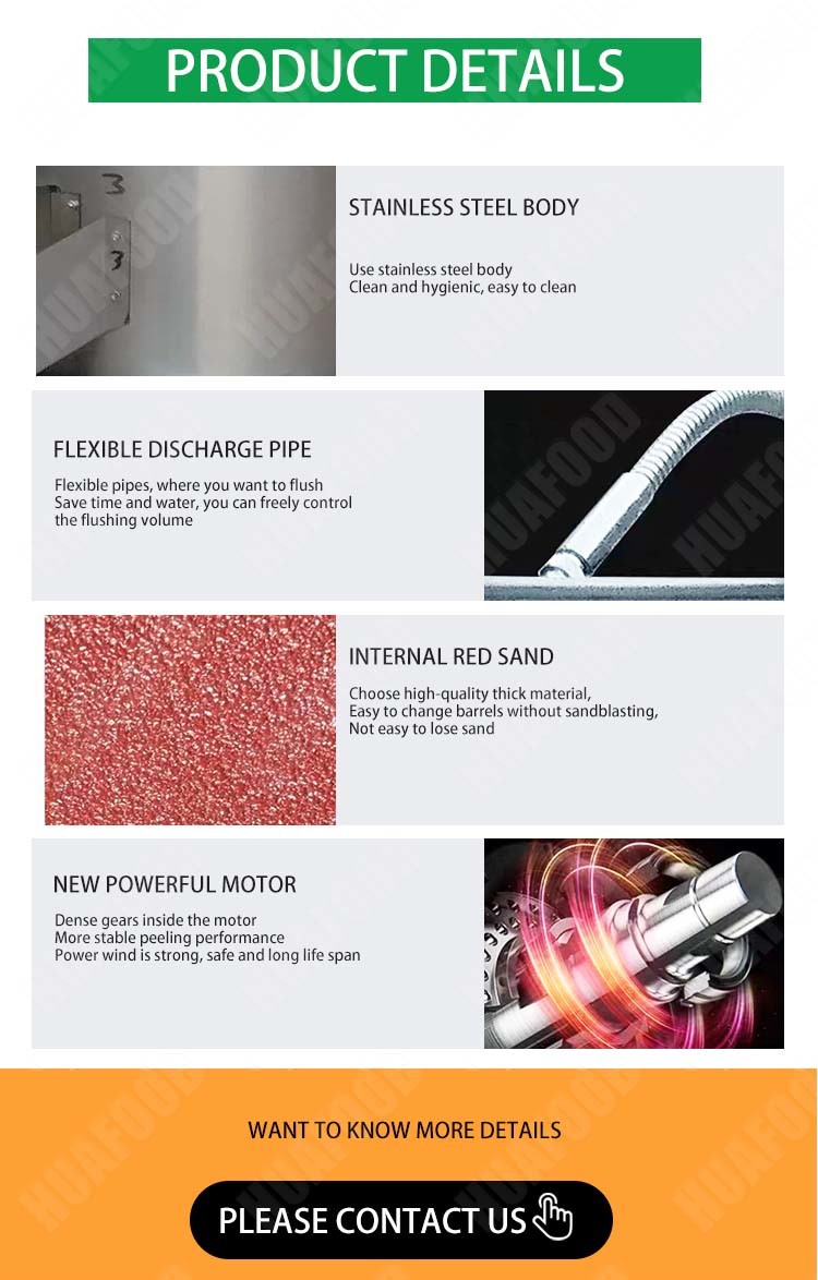 150-200kg/H Potato Washing And Peeling Machine potato skin peeler