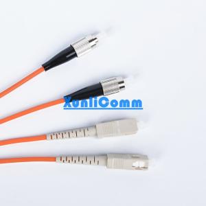 China Orange Waterproof Fiber Optic Cable FC - FC Duplex Multi Mode High Return Loss wholesale