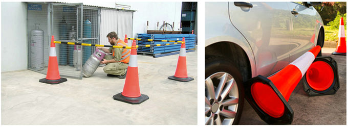 1M 5KGS Qatar Cheap Red Reflective Traffic Road Safety Cone 2