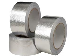China Glass Fiber Insulation Reinforced Aluminium Foil Tape Heavy Duty Silver Cloth wholesale