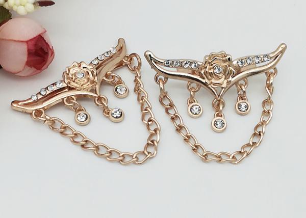 Corrosion Resistant Customized Shoe Accessories Chains For Gifts Shoe , Ladies