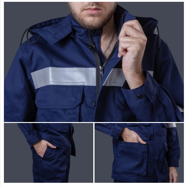 115gsm Waterproof Wear Resistance Safety Work Uniforms Safety Coveralls For Workers