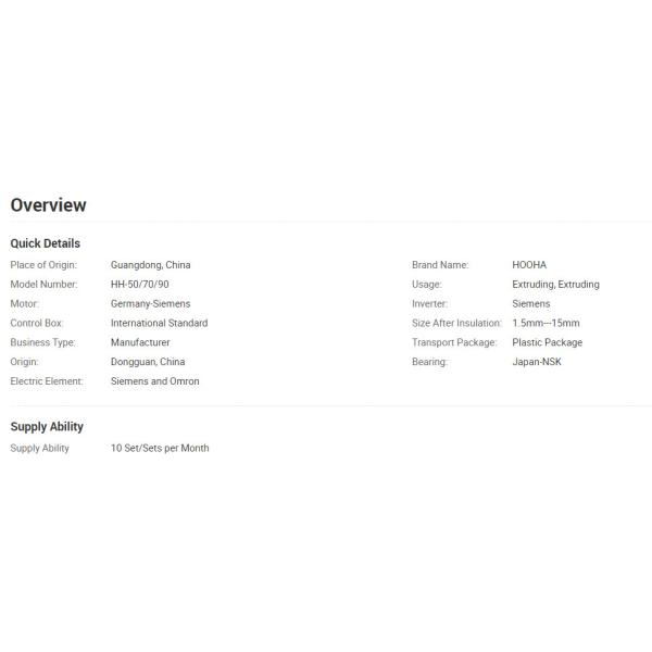 Automatically Power Cable Extrusion Machine Long Life and Easy Operate