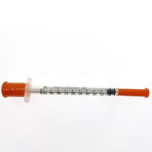 China 1 Ml 0.5ml Insulin Medical Disposable Syringe With Needle 100U 50U wholesale