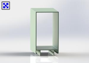 China Light Green Coated Aluminum Curtain Wall Profile Engineering Exterior wholesale