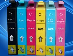 China 100% Brand New for epson T0851-T0856 T0851N-T0856N Ink Cartridges T0851N for Epson Stylus T60 Stylus Photo 1390 wholesale