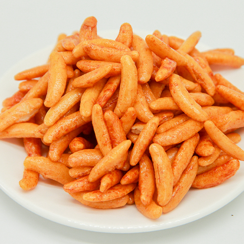 Crescent Shape Japanese Rice Crackers Puffed Seaweed Rice Cracker
