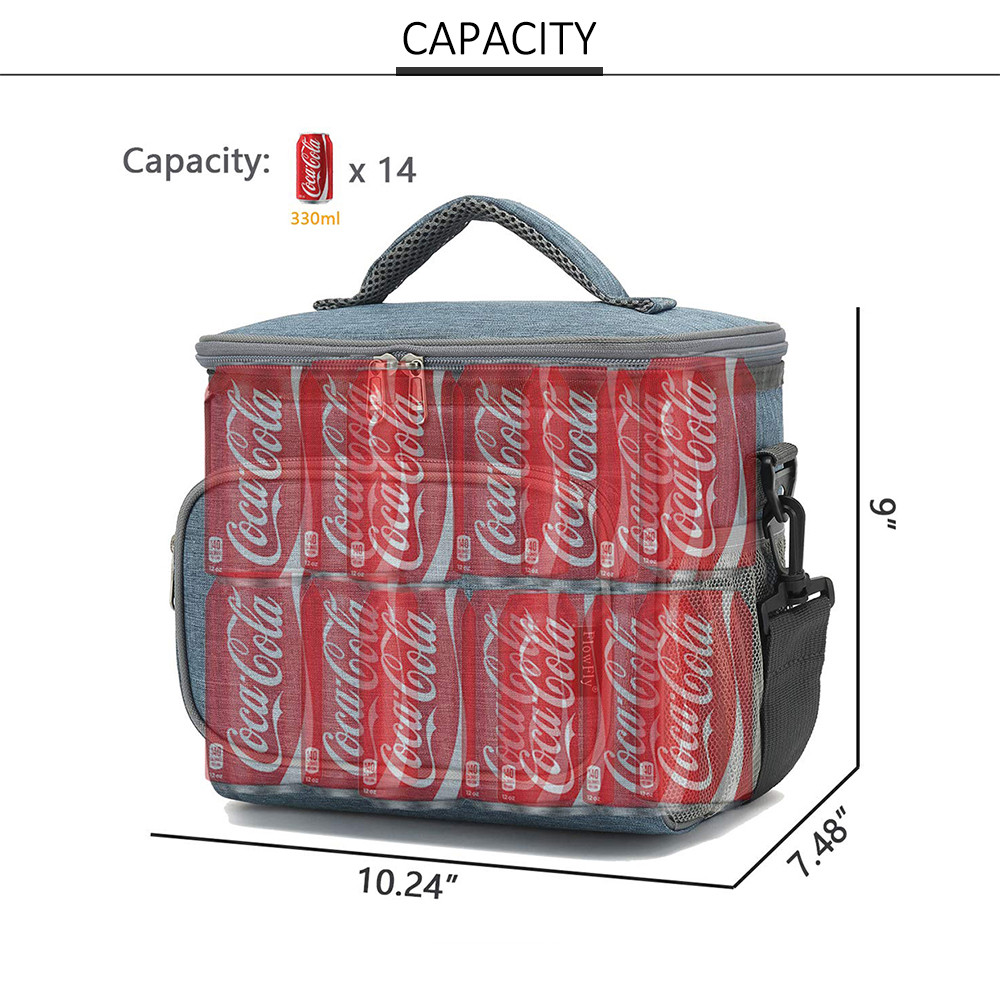 Cooler Insulated Lunch Bag Large Lunch Tote Bag Mesh Side Pockets