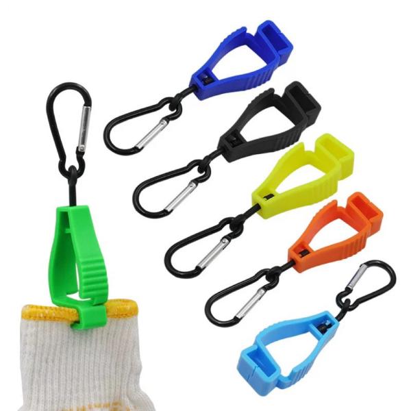 Safety Work Gloves Anti-lost Glove Grabber High Strength POM Plastic Fixing Buckle Glove Clip Holder With Dual Clips