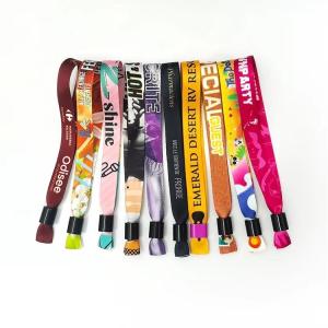 China Woven Plain RFID Festival Wristbands For Corporate Entrance Ticket Event wholesale
