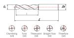 Diamond Coating Solid Carbide End Mill Cutting Tools For Carbon Steel