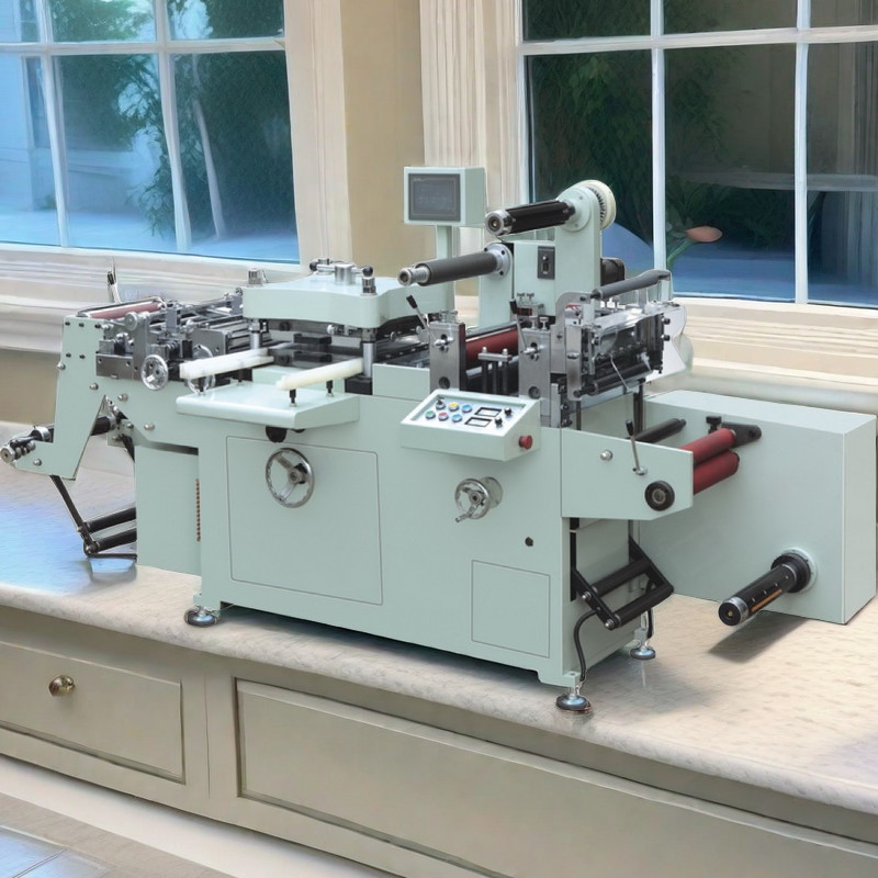 45m/Min Flat Bed Labels Full Automatic Die Cutting Machine Economical Hot Foil Stamp Emboss Film Laminate Hole Punching