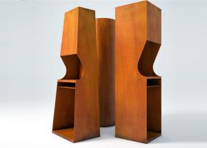 China Fire Pillars Art Decorative Corten Steel Fire Pit Easy Clean / Maintenance wholesale