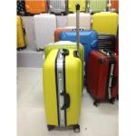 Combination Locked Aluminum Suitcase Luggage , ABS Material Yellow Waterproof