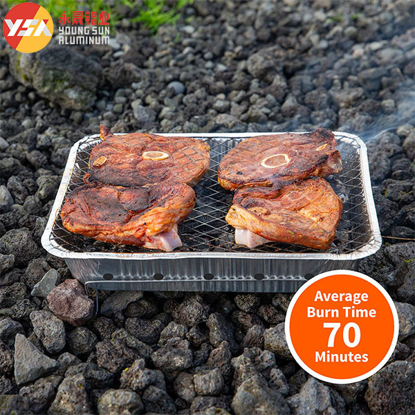 Aluminum Barbecue Grill Disposable Grill Pans Metal Mesh Aluminum Stand