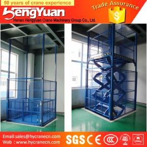 China guide rail lift /telescopic lift /guide rail hydraulic cargo lift wholesale