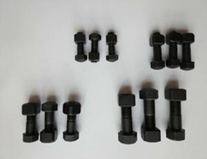 China Bulldozer / Excavator Track Shoe Bolts And Nuts 4F3653 High Hardness Black Color wholesale