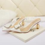 6111-5 European And American Sexy Pointed Toe Square Buckle High Heels, One Word