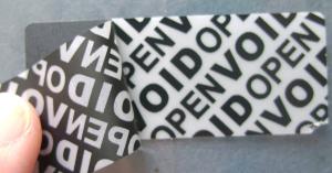 China Anti - Counterfeiting Warranty Void Sticker Labels With Double Coated Paper wholesale