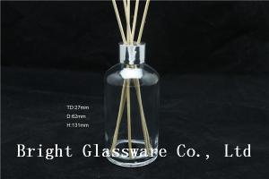 China clear 150ml empty aroma reed diffuser bottle with reed sticks wholesale