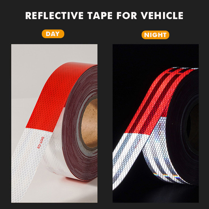 High Visibility Reflective Tape Red and White DOT-C2 For Vehicles For Truck Reflective Tape