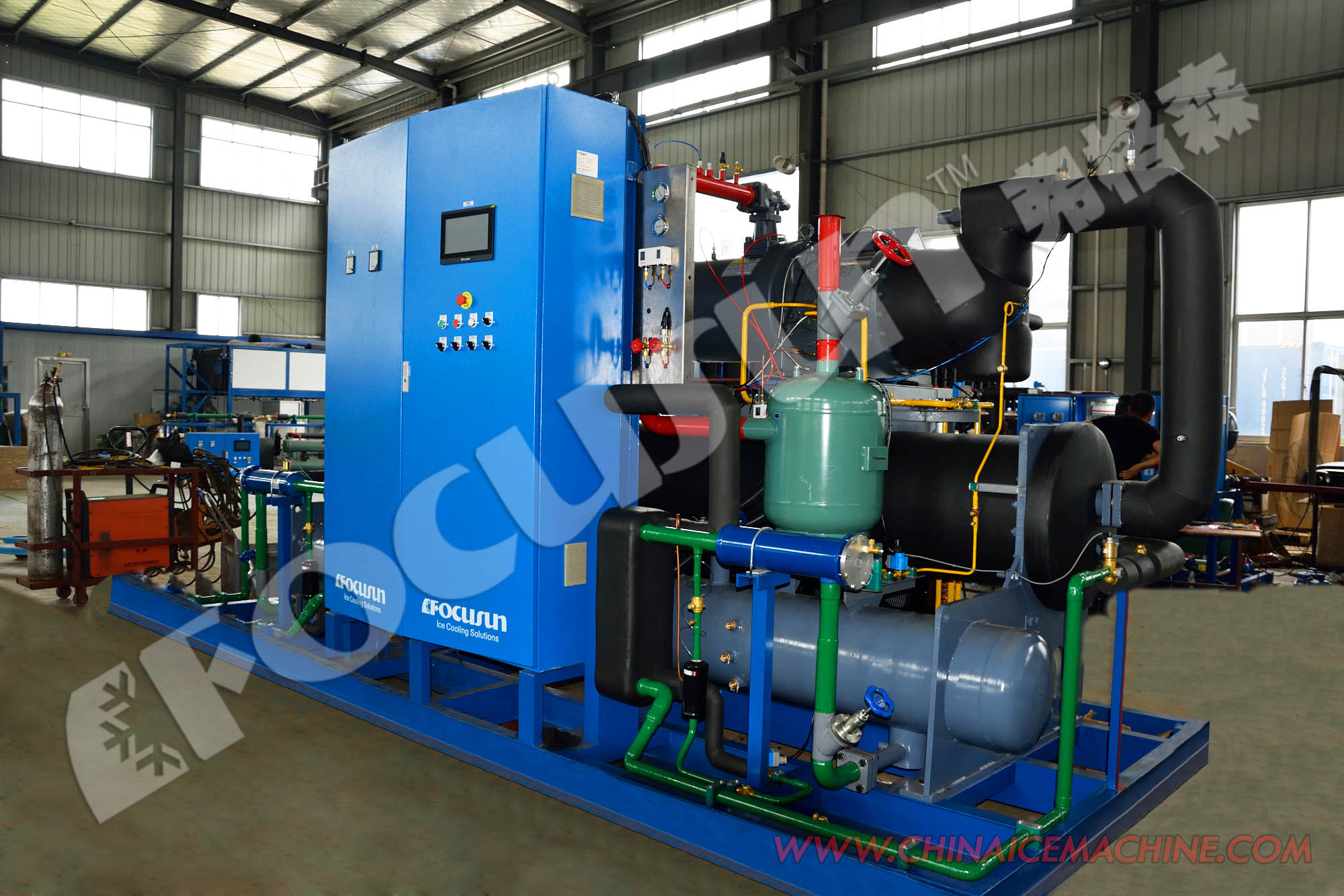 Heavy Duty Water Chiller for Industrial Concrete Cooling System 1000 KG Capacity