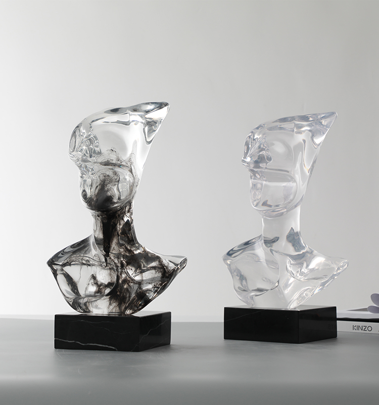 Customize decorative PMMA acrylic resin sculpture crafts for arts gallery