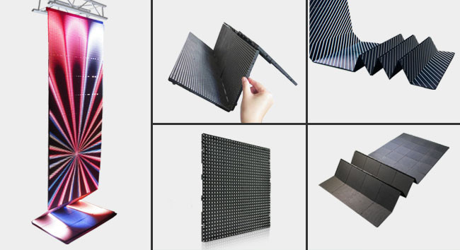 P9.375 Out door flexible led display panels Black Module 1/8 Drive mode