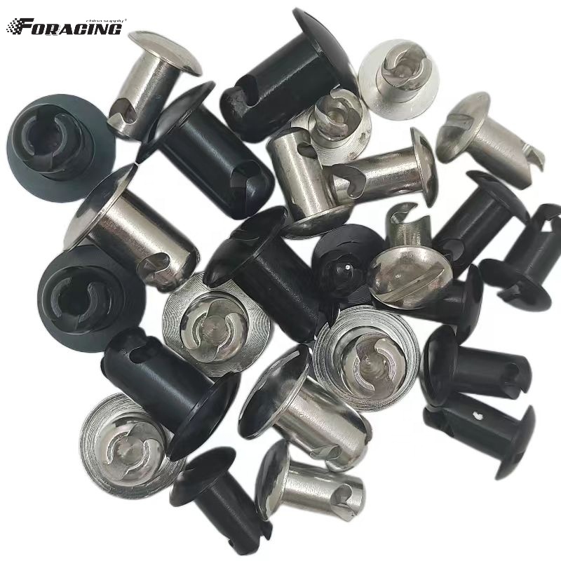 Modified Cars Parts Universal Car Fitment Silver Aluminum Sprint Car Fasteners with .550" Grip and Dzus Button