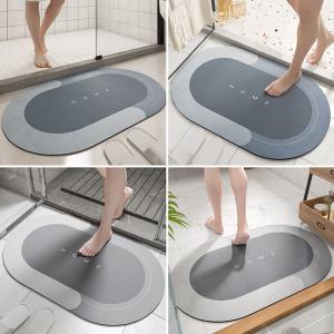China Home Bathroom Rug Printing Super Absorbent Bath Mat Quick Drying Toilet Door Non-Slip Mat wholesale