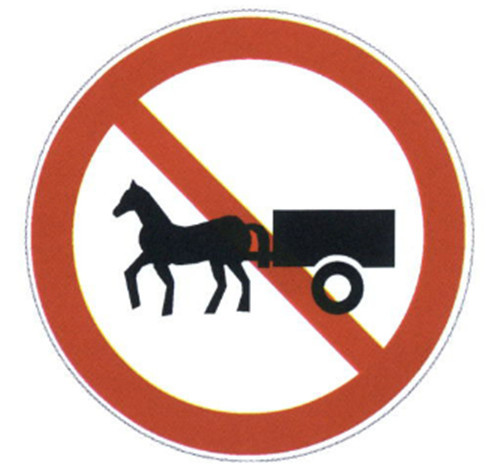 Sale Non-motor Vehicles Prohibition Driving Signs Reflective Film Round Metal